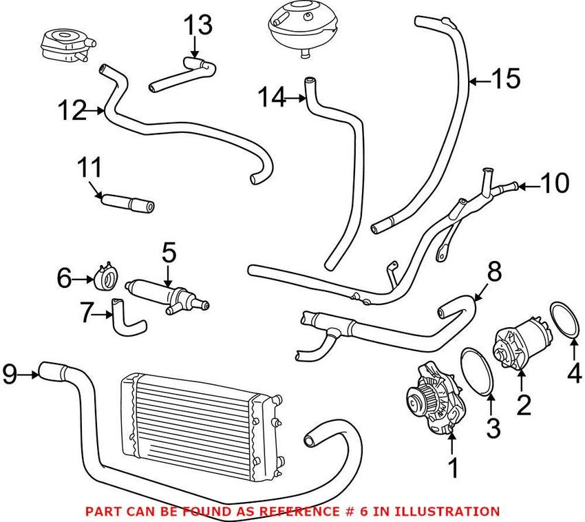 Audi VW Auxiliary Water Pump Mount 035959209F